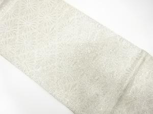 アンティーク　菊菱模様織り出し袋帯(材料)